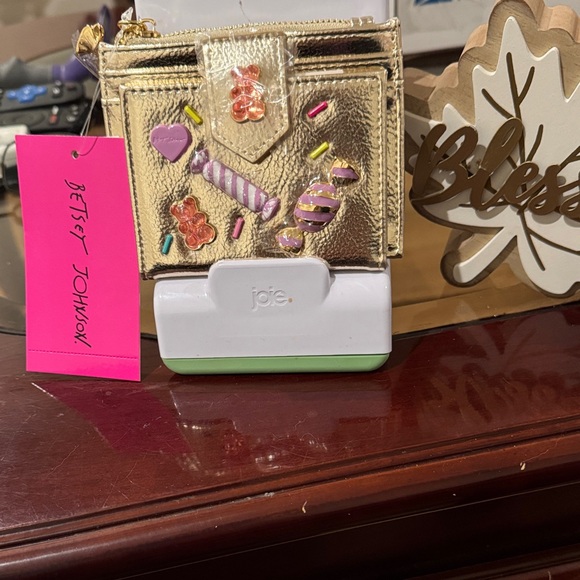 Betsey Johnson Gold OR Pink Wallet with Candy Accents | NWT - Picture 3 of 8